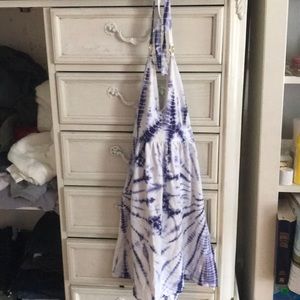 Tie dye beach halter dress